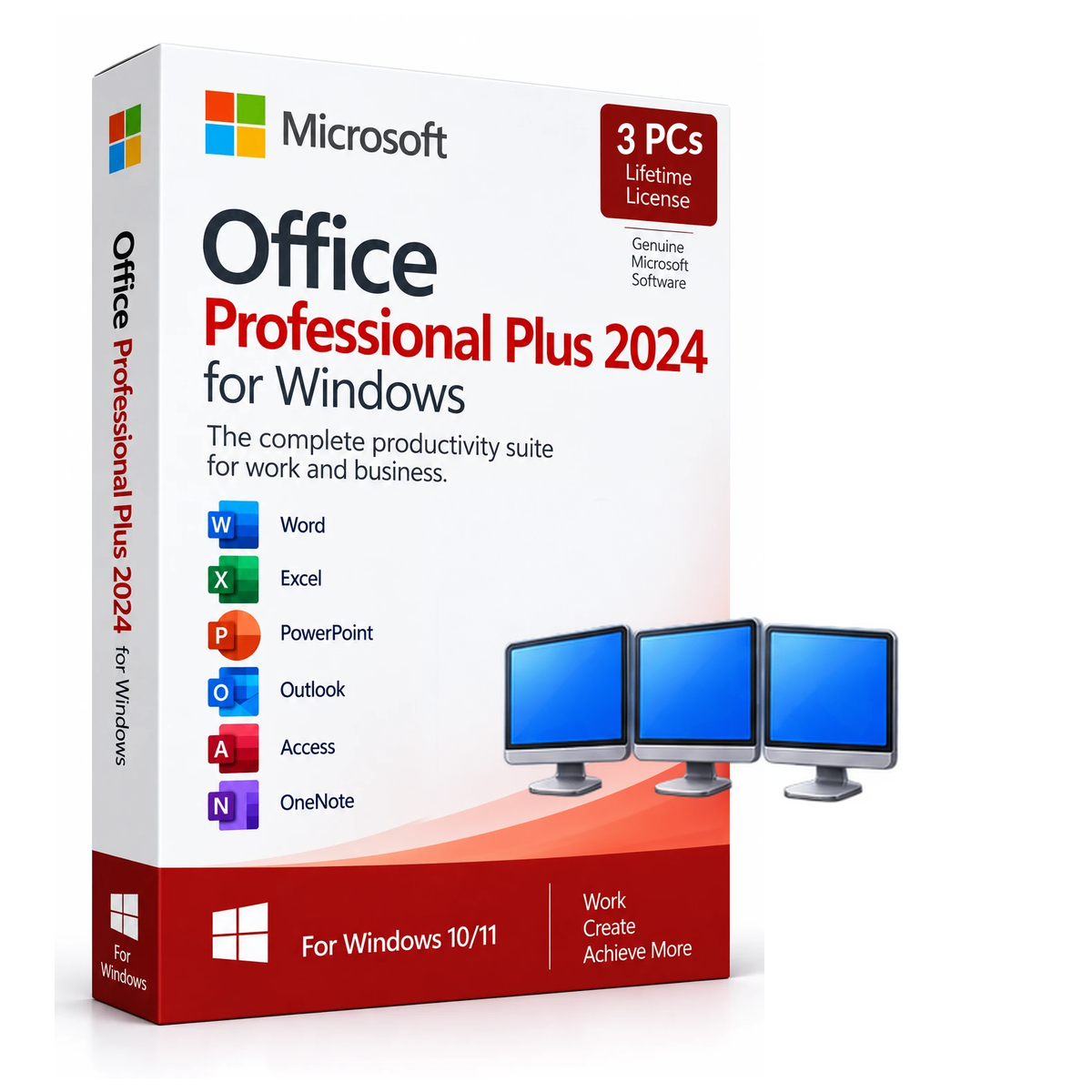Office Professional Plus 2024 for 3 PCs | One Product Key, Three Windows PCs